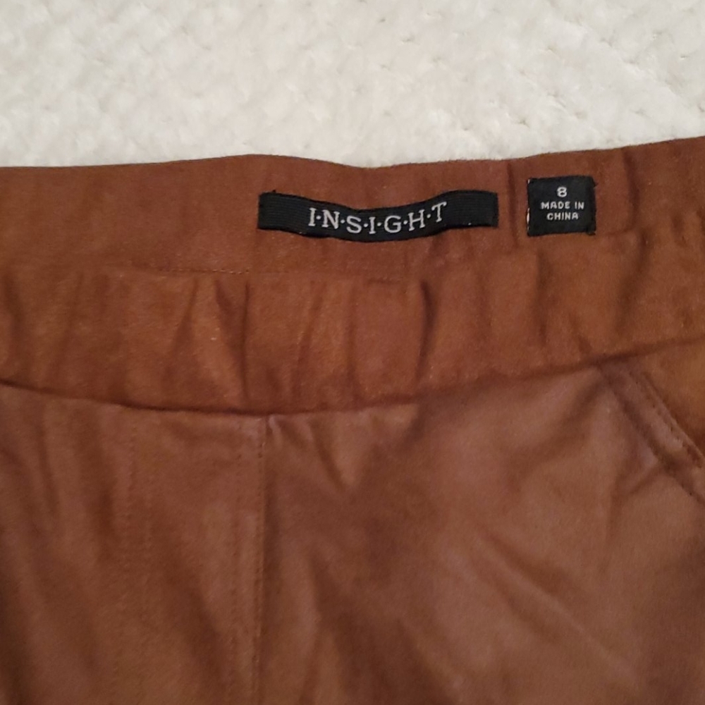 Brown, suede, pants